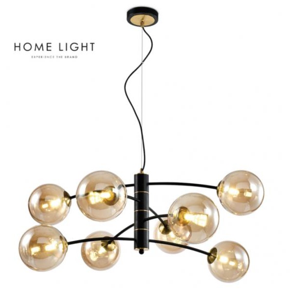 HOME LIGHT TALIA 50 LUSTER 8*G9 CRNA/BAKAR