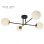 HOME LIGHT TALIA 74 LUSTER 4xE27 CRNA/ZLATO