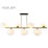 HOME LIGHT TALIA 75 LUSTER 7*G9 CRNA/ZLATO