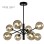 HOME LIGHT TALIA 8 LUSTER 8*G9 CRNA/BAKAR