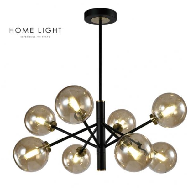 HOME LIGHT TALIA 8 LUSTER 8*G9 CRNA/BAKAR