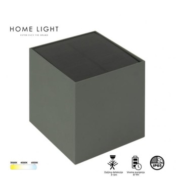 HOME LIGHT Tayo 6W 3CCT Solarna svetiljka siva