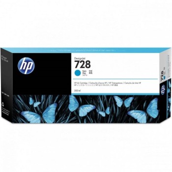 HP 728 300ml Cyan DesignJet Ink Cartridge (F9K17A)