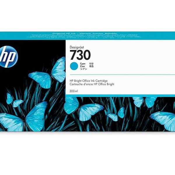 HP No.730 300-ml Cyan DesignJet Ink Cartridge (P2V68A)
