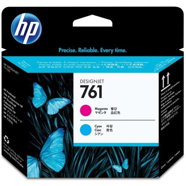 HP 761 Magenta and Cyan Printhead (CH646A)