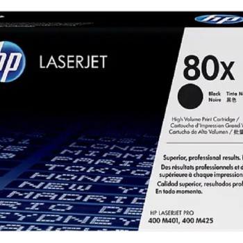 HP 80X High Yield Black Original LaserJet Toner Cartridge, CF280X
