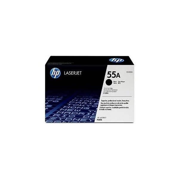 HP 55A Black Original LaserJet Toner Cartridge, CE255A