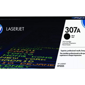 HP 307A Black Original LaserJet Toner Cartridge, CE740A
