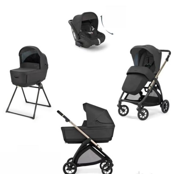 INGLESINA Kolica za bebe Electa Darwin 25 3u1, Crna