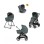 INGLESINA Kolica za bebe Trio sistem Aptica Darwin25,Emeraldgreen