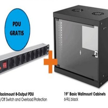 INTELLINET 19'' Zidni orman 6U 560mm 714785 + PDU 8 Output 713986