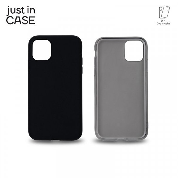 JUST IN CASE 2u1 Extra case MIX paket crni za iPhone 11