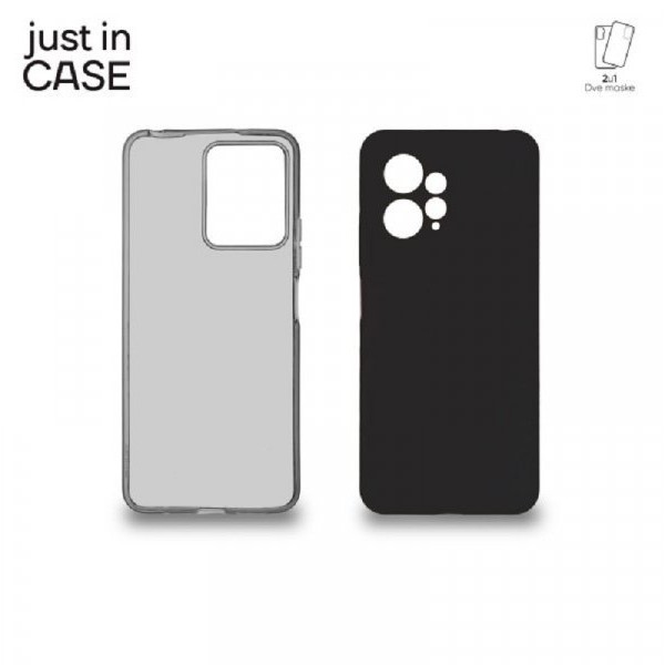 JUST IN CASE 2u1 Extra case MIX paket maski za telefon CRNI za Xiaomi Redmi Note 12