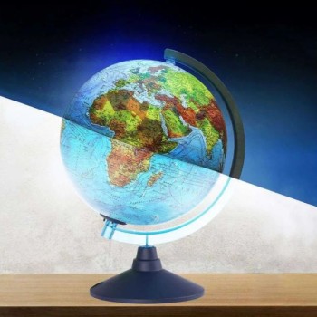 KENGUR Alaysky, globus sa LED svetlom, engleski, dupla mapa, reljef, 32cm