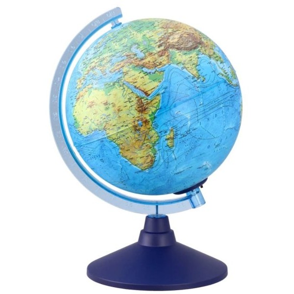 KENGUR Alaysky, globus sa LED svetlom, engleski, fizička mapa, 25cm