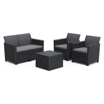KETER Claire 2 Seater Baštenska garnitura sa box stolom grafit