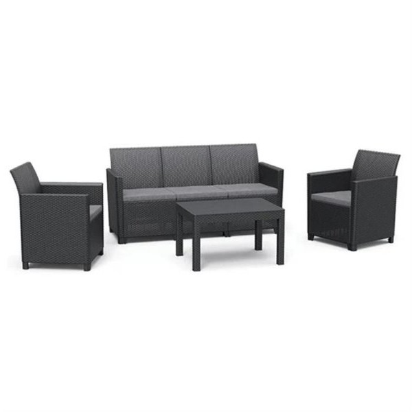KETER Claire 3 Seater Baštenska garnitura grafit