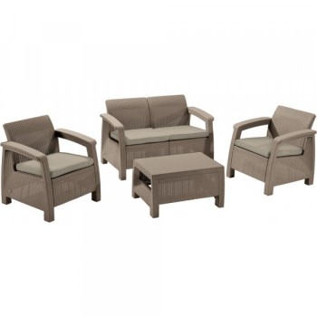 KETER CORFU II Baštenski set, Pe-ratan, kapućino (CU 227640)