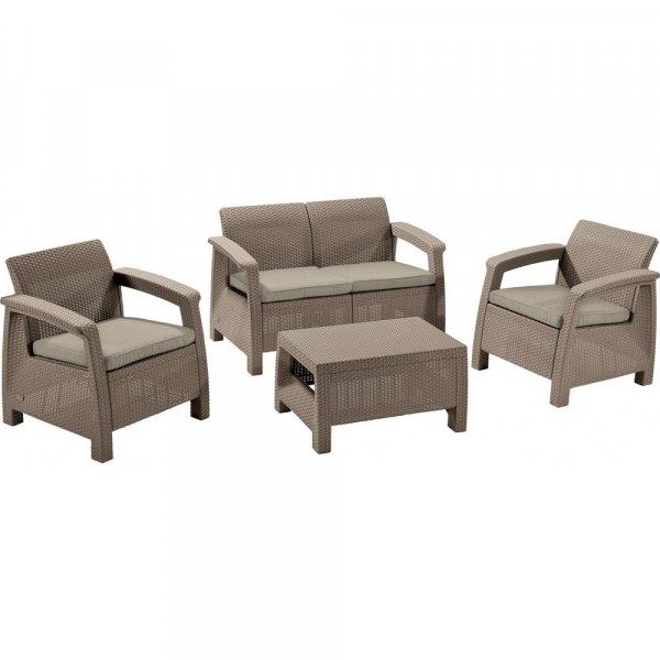 KETER CORFU II Baštenski set, Pe-ratan, kapućino (CU 227640)
