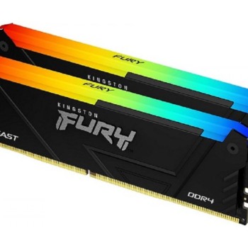 KINGSTON 16GB 2x8GB DDR4 3600Mhz FURY Beast RGB Black XMP KF436C17BB2AK2/16