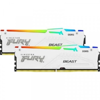 KINGSTON DIMM DDR5 32GB 2x16kit 5.600MHz FURY Beast White RGB XMP KF556C40BWAK2-32