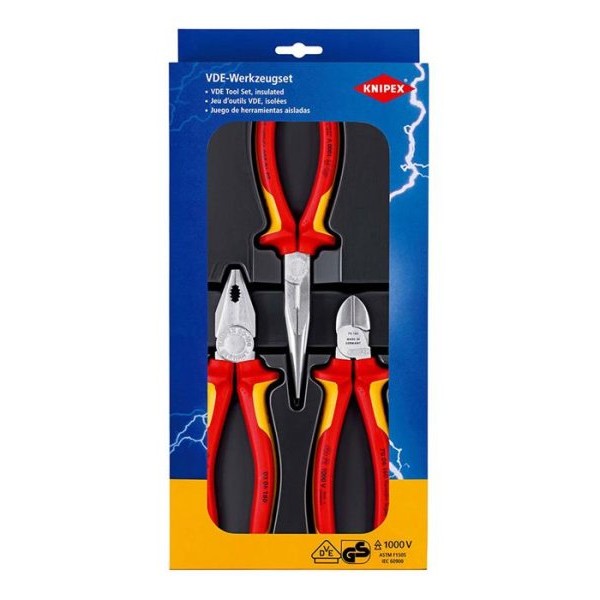KNIPEX Komplet klešta 1000V VDE Electro set 3/1 – 00 20 12