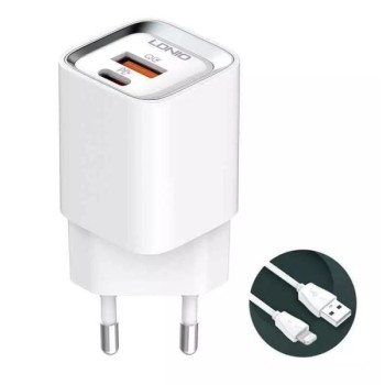 LDNIO A2317C 30W Kućni punjač sa USB-A na lightning kablom