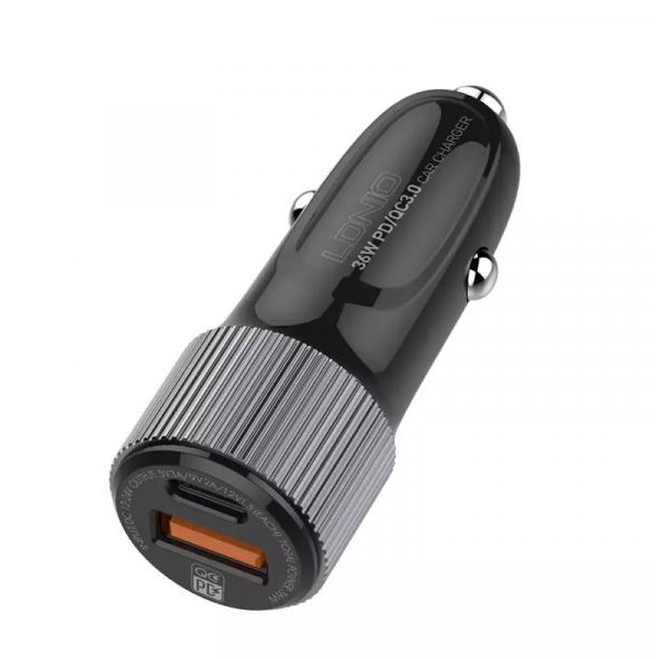 LDNIO C510Q 36W dual auto punjač sa USB C na lightning kablom