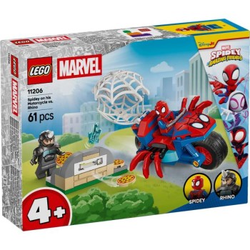 LEGO 11206 Spajdi na svom motociklu protiv Nosoroga