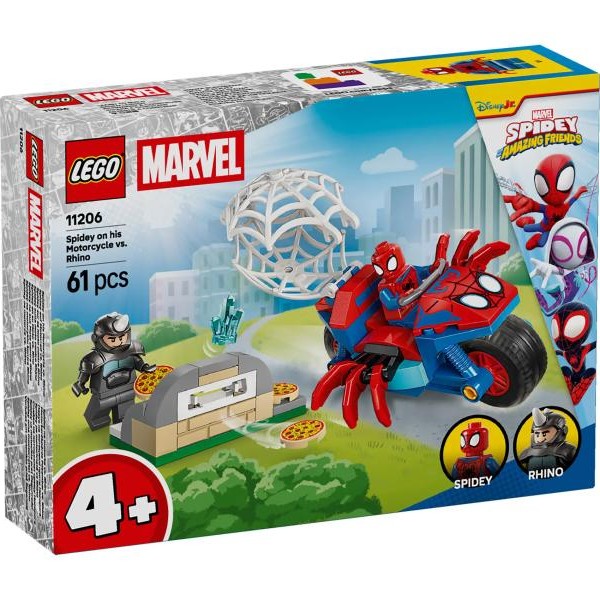 LEGO 11206 Spajdi na svom motociklu protiv Nosoroga
