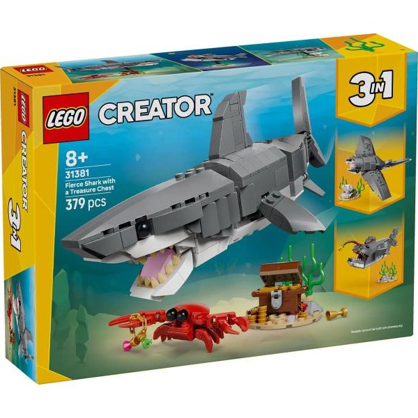 LEGO 31381 Strašna ajkula i kovčeg s blagom