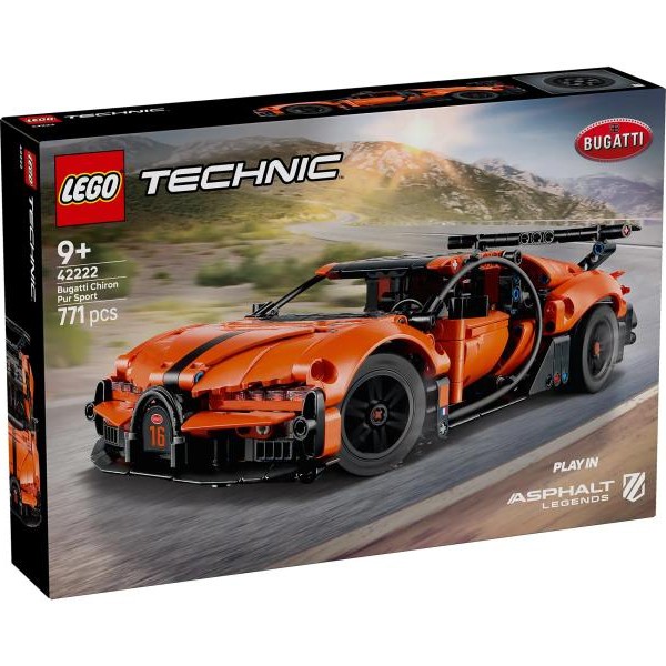 LEGO 42222 Bugatti Chiron Pur Sport hiperautomobil