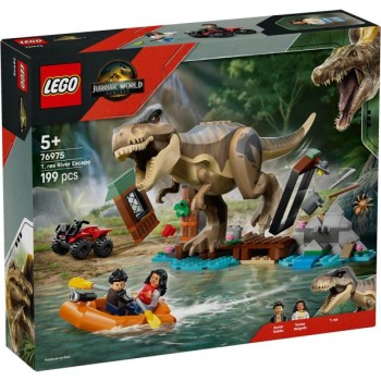 LEGO 76975 Bekstvo od T-reksa na reci