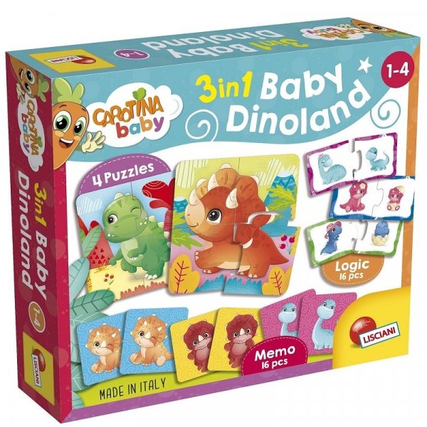 LISCIANI Carotina Edukativna Slagalica Baby DINO 3D