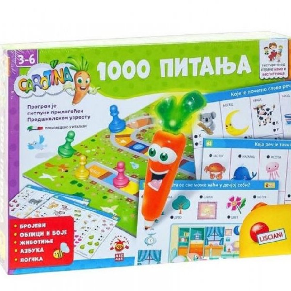LISCIANI Carotina SR Edukativna igra 1000 Pitanja Lisciani RS67411