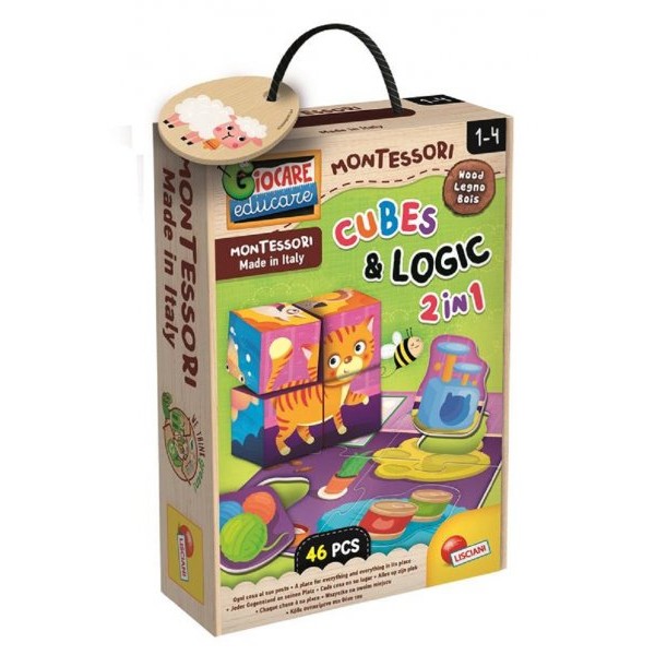 LISCIANI Montesori Edukativna kutija Cubes and Logic 96879
