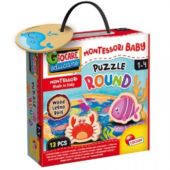 LISCIANI Montesori Edukativna kutija Puzzle okrugla 96916