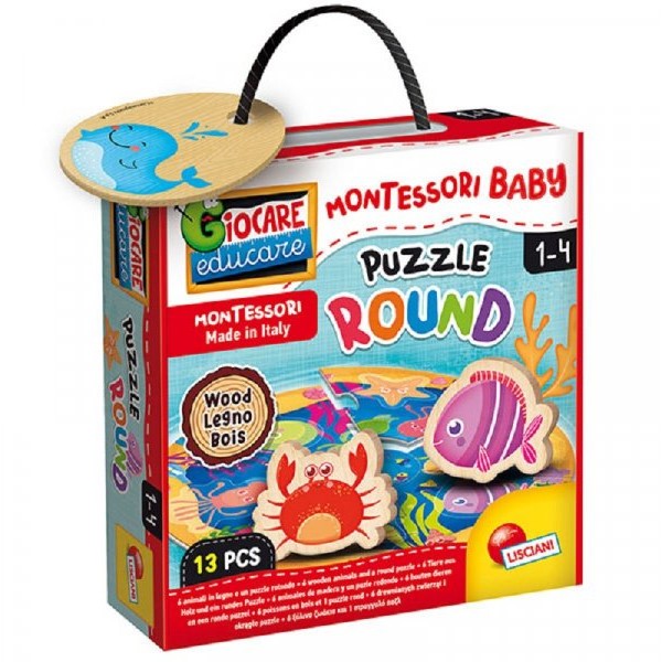 LISCIANI Montesori Edukativna kutija Puzzle okrugla 96916