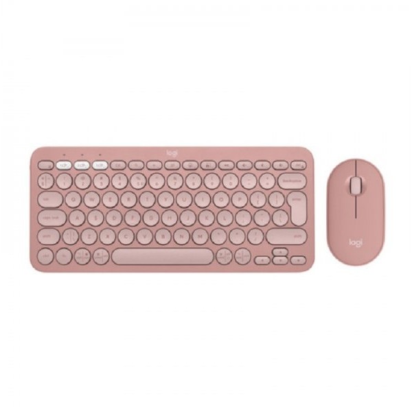 LOGITECH Pebble2 Wireless Combo US tastatura i miš roze