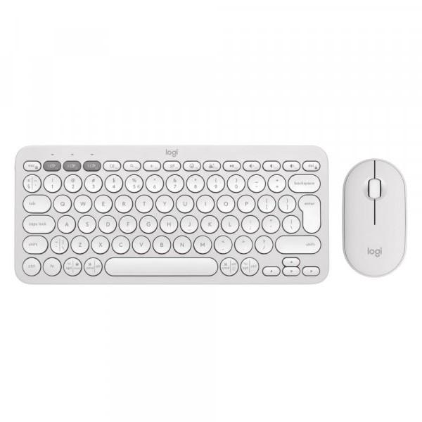 LOGITECH Pebble2 Wireless Combo US tastatura + miš bela