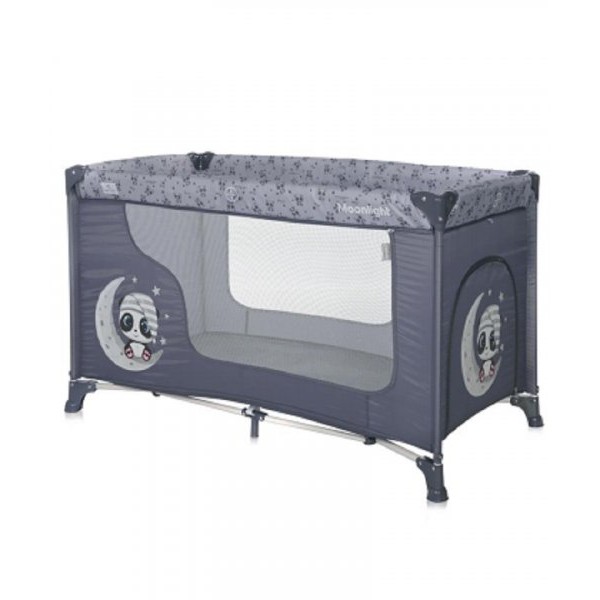 LORELLI BERTONI Moonlight Prenosivi krevetac za Bebe 1 Nivo - Cool Grey Pandas