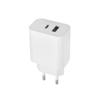 Maxlife Kućni punjač za telefon od 20W sa USB-A i USB-C ulazom white