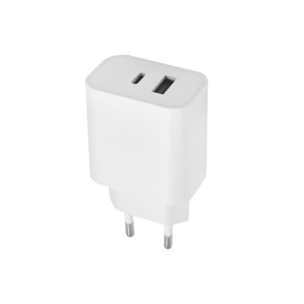 Maxlife Kućni punjač za telefon od 20W sa USB-A i USB-C ulazom white