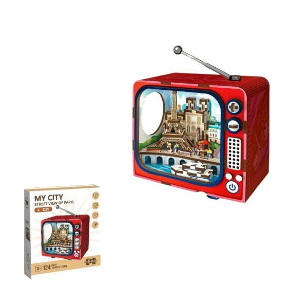 Milla Toys Drvene 3D puzzle Televizor Street View of Paris 91/71770