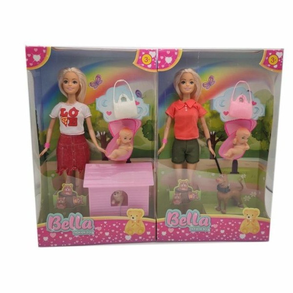 Milla Toys Lutka Bella sa bebom i psom 11/48470