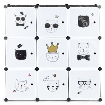 ModernHome Dečiji ormar sa 9 polica Cats