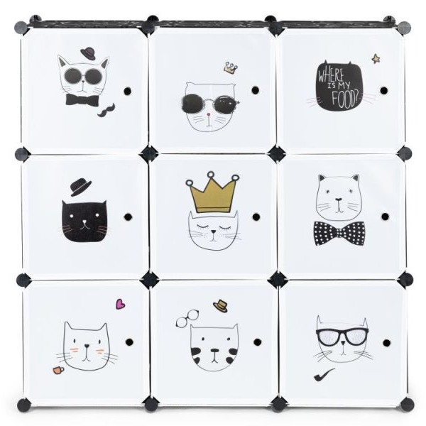 ModernHome Dečiji ormar sa 9 polica Cats