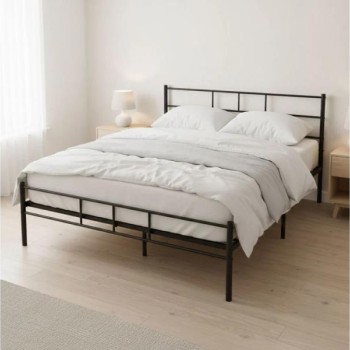 ModernHome Krevet sa metalnim ramom 140x200 cm sa podnicom Black Frame (DNYSF165A)