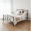 ModernHome Krevet sa metalnim ramom 140x200 cm sa podnicom Black Frame with Crystals (DNYSF333A)