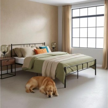 ModernHome Krevet sa metalnim ramom 160x200 cm sa podnicom Black Frame (DNYSF165B)